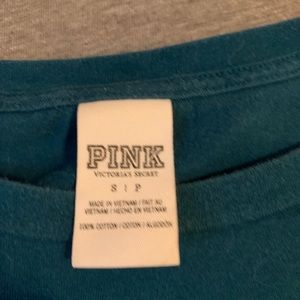 Vs pink crew neck tshirt with tie on side